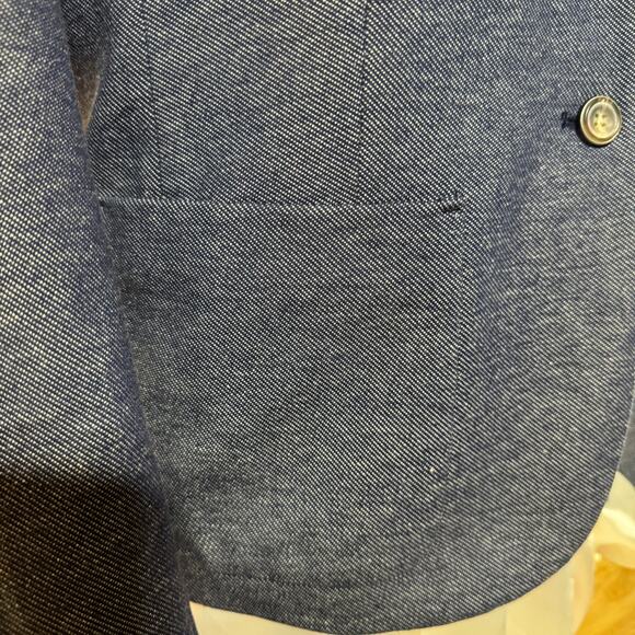 GAP Academy Denim Look Blazer Fully Lined Cute Classic Blazer - Picture 5 of 8